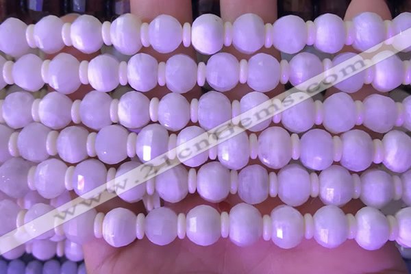 CME311 15.5 inches 8*10mm pumpkin white moonstone beads