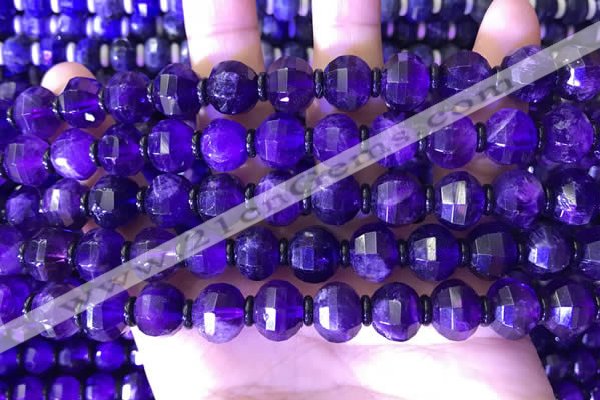 CME317 15.5 inches 8*10mm pumpkin amethyst gemstone beads