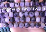 CME330 15.5 inches 9*11mm - 10*12mm pumpkin black rutilated quartz beads