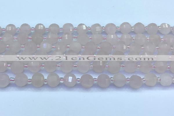 CME343 15 inches 8mm pumpkin rose quartz beads