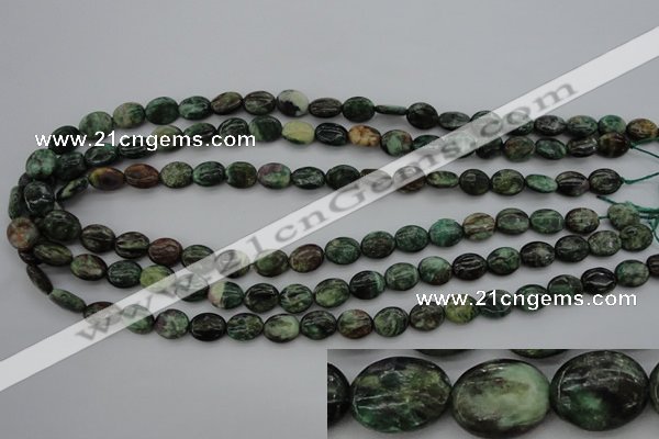 CME35 15.5 inches 8*10mm oval emerald gemstone beads