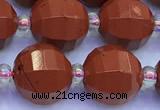 CME371 15 inches 10mm pumpkin red jasper beads