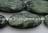 CME38 15.5 inches 20*40mm oval emerald gemstone beads