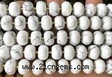 CME416 15 inches 8*12mm pumpkin white howlite turquoise beads