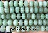CME417 15 inches 8*12mm pumpkin green aventurine jade beads