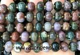 CME421 15 inches 8*12mm pumpkin ocean agate beads wholesale