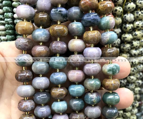 CME423 15 inches 8*12mm pumpkin ocean jasper beads wholesale