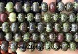 CME424 15 inches 8*12mm pumpkin dragon blood jasper beads