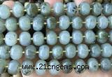 CME427 15 inches 8*12mm pumpkin labradorite beads wholesale