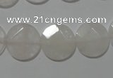 CME50 15.5 inches 15mm faceted coin rose quartz gemstone beads