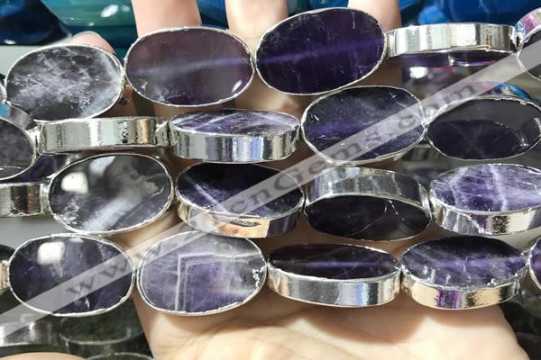 CME501 12 inches 18*28mm - 20*30mm oval amethyst beads