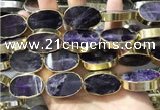 CME502 12 inches 18*28mm - 20*30mm oval amethyst beads