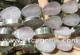 CME505 12 inches 18*28mm - 20*30mm flat teardrop rose quartz beads