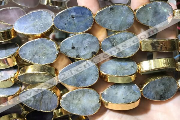 CME510 12 inches 18*28mm - 20*30mm flat teardrop labradorite beads