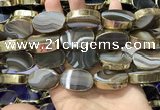 CME516 12 inches 18*28mm - 20*30mm oval banded agate beads