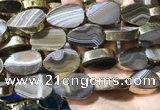CME526 12 inches 18*28mm - 20*30mm flat teardrop banded agate beads