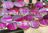 CME528 12 inches 18*28mm - 20*30mm flat teardrop banded agate beads