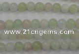 CMG101 15.5 inches 6mm round natural morganite beads wholesale