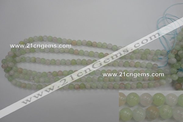 CMG101 15.5 inches 6mm round natural morganite beads wholesale