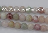 CMG111 15.5 inches 6mm round natural morganite beads wholesale