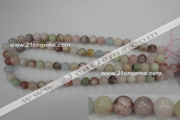 CMG113 15.5 inches 10mm round natural morganite beads wholesale