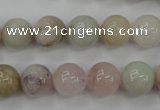 CMG114 15.5 inches 12mm round natural morganite beads wholesale