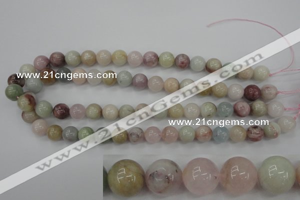 CMG114 15.5 inches 12mm round natural morganite beads wholesale