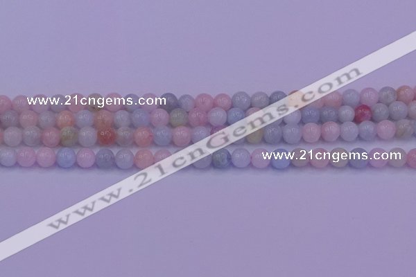 CMG141 15.5 inches 6mm round natural morganite gemstone beads