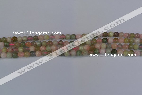 CMG161 15.5 inches 6mm round morganite gemstone beads wholesale