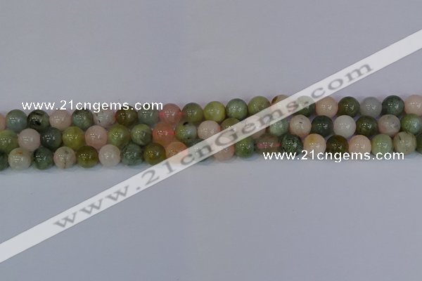 CMG162 15.5 inches 8mm round morganite gemstone beads wholesale