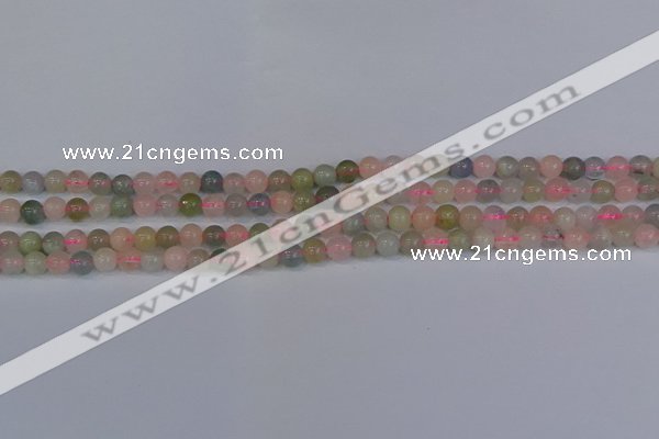 CMG171 15.5 inches 6mm round morganite gemstone beads wholesale