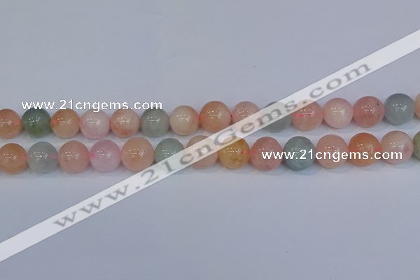 CMG175 15.5 inches 14mm round morganite gemstone beads wholesale