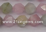 CMG204 15.5 inches 12mm faceted nuggets morganite gemstone beads