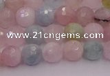 CMG210 15.5 inches 6mm faceted round morganite beads wholesale