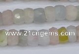 CMG216 15.5 inches 4*7mm faceted rondelle morganite beads