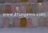 CMG220 15.5 inches 4*6mm faceted rondelle morganite beads