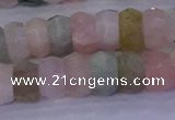 CMG221 15.5 inches 5*8mm faceted rondelle morganite beads