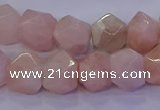 CMG225 15.5 inches 10*12mm - 12*14mm faceted nuggets morganite beads