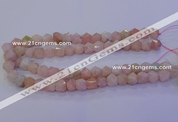 CMG225 15.5 inches 10*12mm - 12*14mm faceted nuggets morganite beads