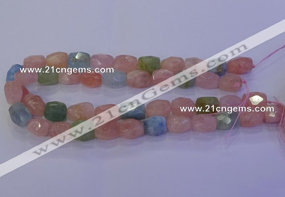 CMG230 15.5 inches 12*16mm - 13*18mm faceted nuggets morganite beads