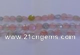 CMG253 15.5 inches 10mm faceted coin morganite beads