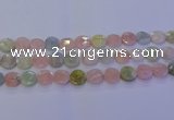 CMG254 15.5 inches 12mm faceted coin morganite beads