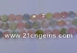 CMG255 15.5 inches 14mm faceted coin morganite beads