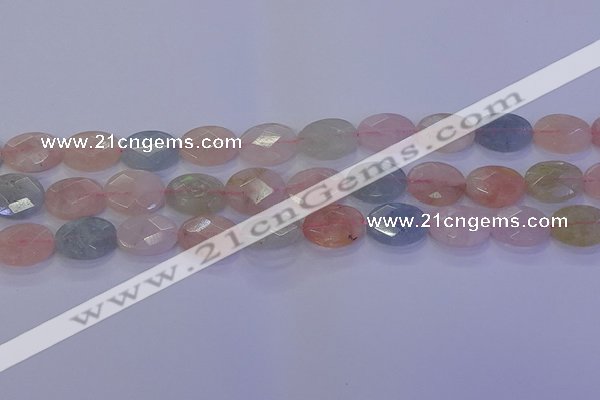 CMG265 15.5 inches 8*12mm faceted oval morganite beads