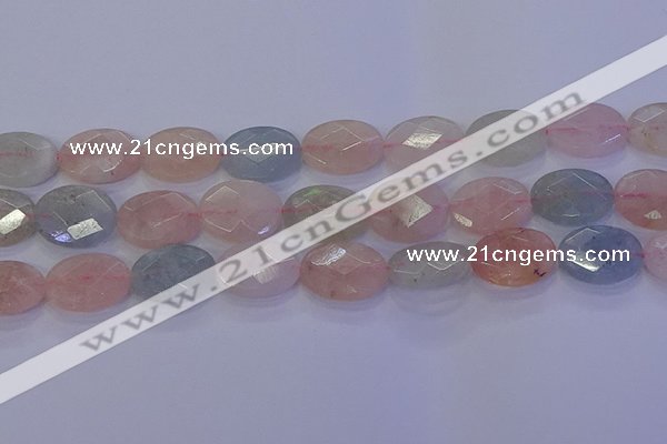 CMG269 15.5 inches 15*20mm faceted oval morganite beads