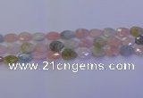 CMG271 15.5 inches 8*12mm faceted flat teardrop morganite beads