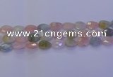 CMG272 15.5 inches 10*14mm faceted flat teardrop morganite beads