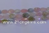 CMG274 15.5 inches 13*18mm faceted flat teardrop morganite beads