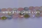 CMG275 15.5 inches 15*20mm faceted flat teardrop morganite beads