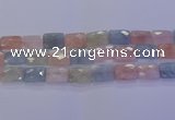 CMG281 15.5 inches 15*20mm faceted rectangle morganite beads